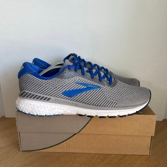 Brooks Adrenaline 20 Grey/Royal Men Running Sneakers- SZ 14 main image 9